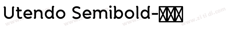 Utendo Semibold字体转换